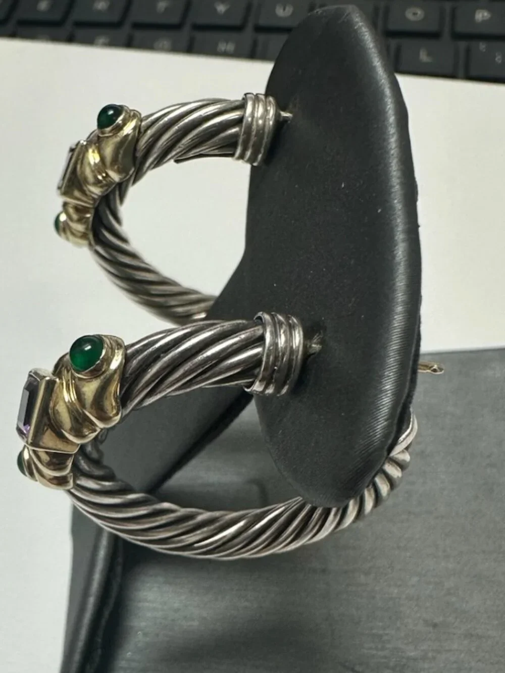 David Yurman Renaissance Amethyst & Onyx Earrings